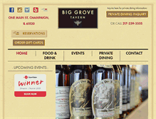 Tablet Screenshot of biggrovetavern.com